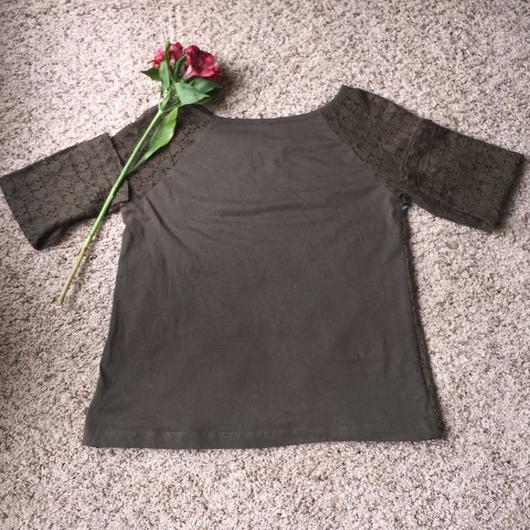 Free people green lace blouse - Picture 3 of 4